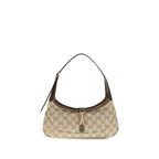 Beige Stoff-Handtasche