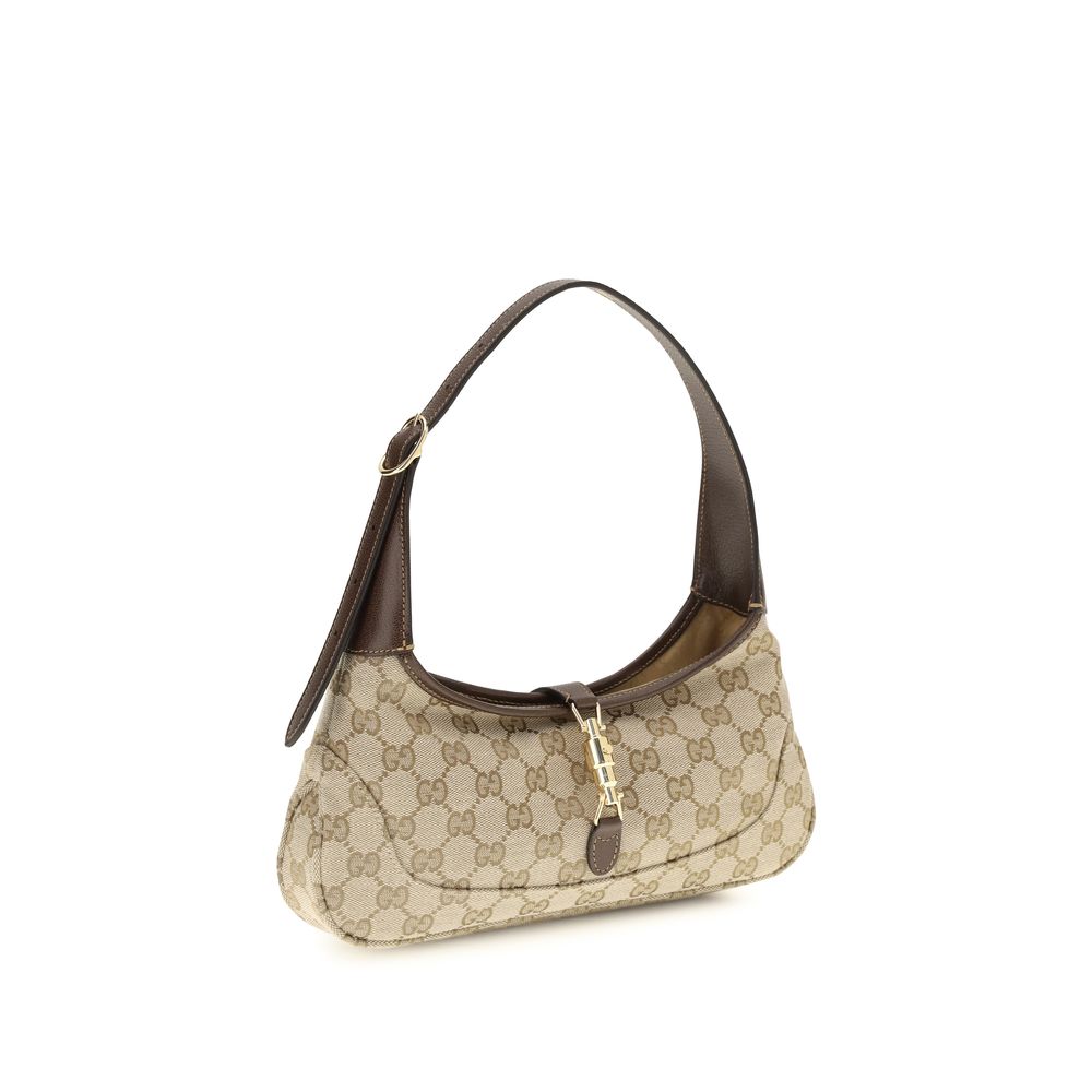 Beige Stoff-Handtasche