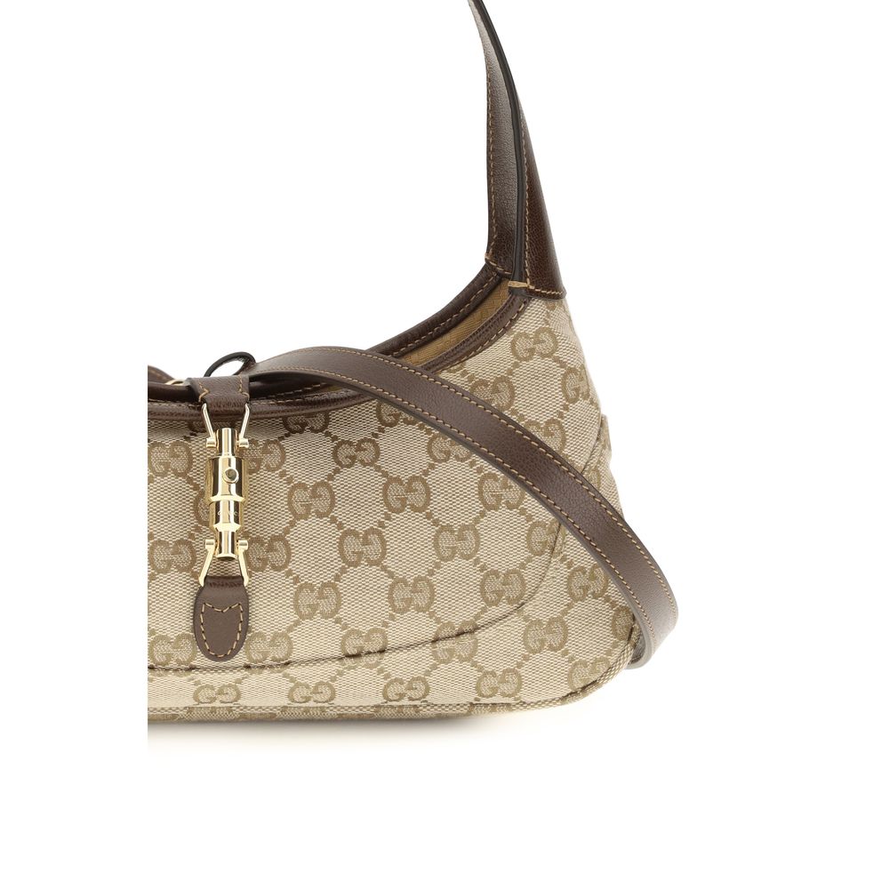 Beige Stoff-Handtasche