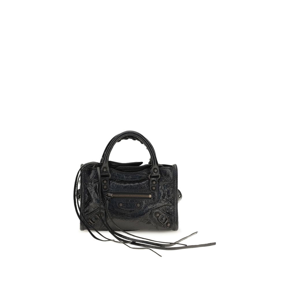 Schwarze Lammleder Schultertasche Ovis Aries Aries