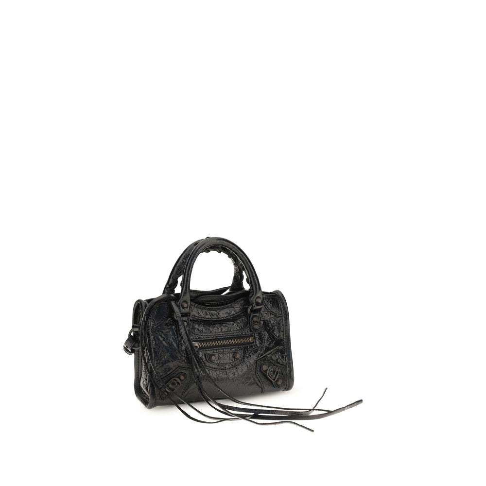 Schwarze Lammleder Schultertasche Ovis Aries Aries
