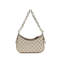 Beige Stoff-Handtasche