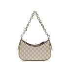 Beige Stoff-Handtasche