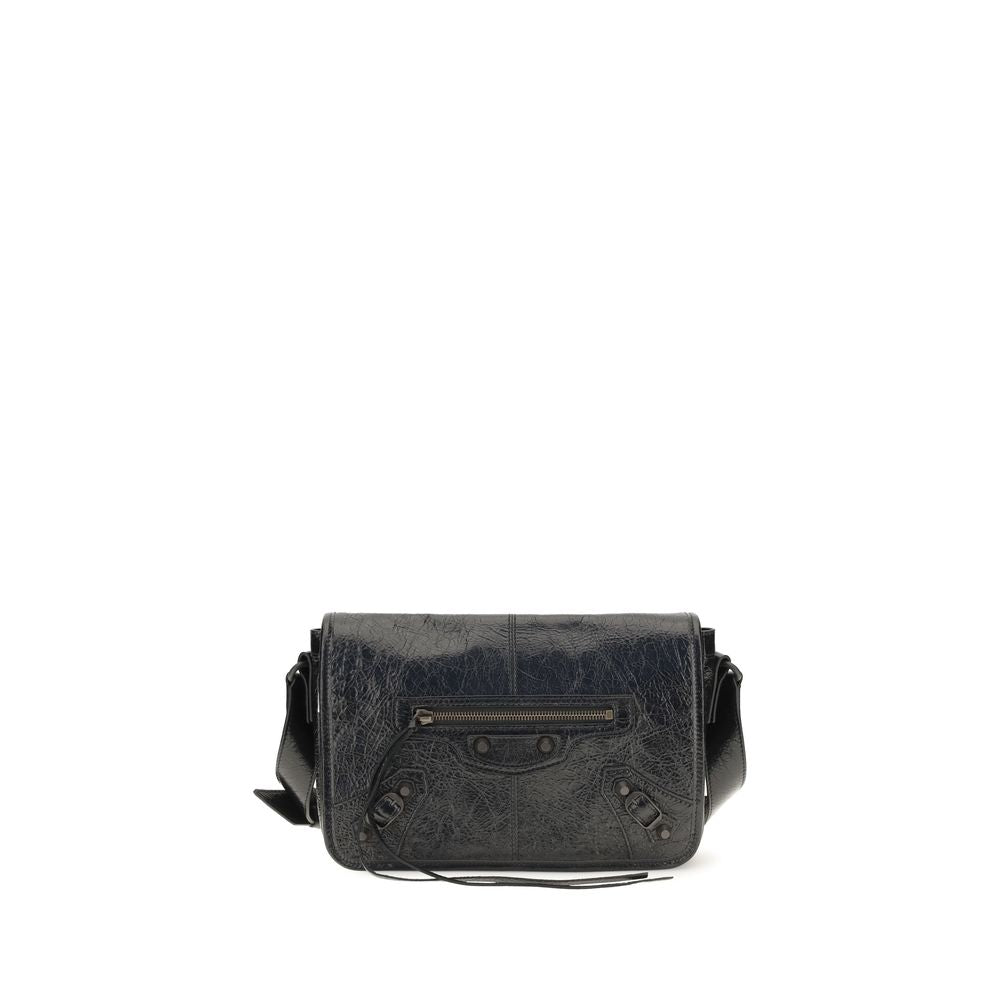 Schwarze Lammleder Schultertasche Ovis Aries Aries