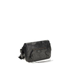 Schwarze Lammleder Schultertasche Ovis Aries Aries