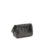 Schwarze Lammleder Schultertasche Ovis Aries Aries