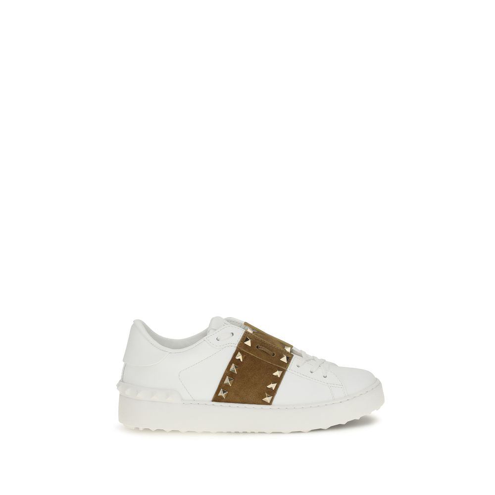 Weiße Bos Taurus Kalbsleder Athletic Sneaker