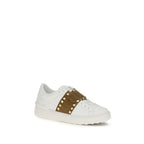 Weiße Bos Taurus Kalbsleder Athletic Sneaker