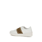 Weiße Bos Taurus Kalbsleder Athletic Sneaker