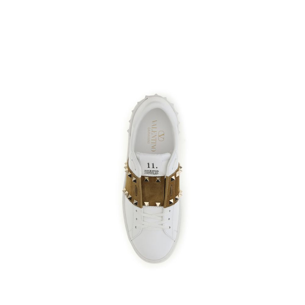 Weiße Bos Taurus Kalbsleder Athletic Sneaker