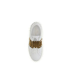Weiße Bos Taurus Kalbsleder Athletic Sneaker