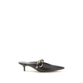 Schwarze Mules aus Leder