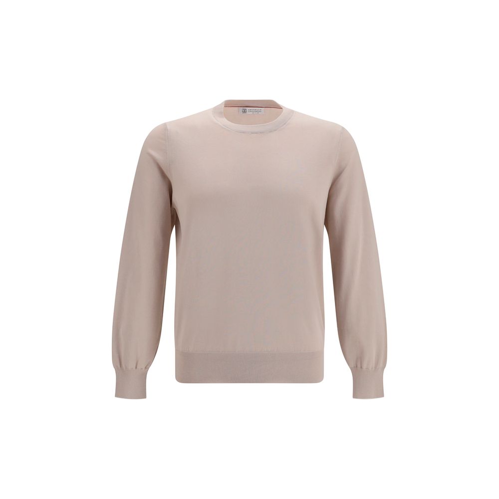 Beige Baumwoll-Sweatshirt