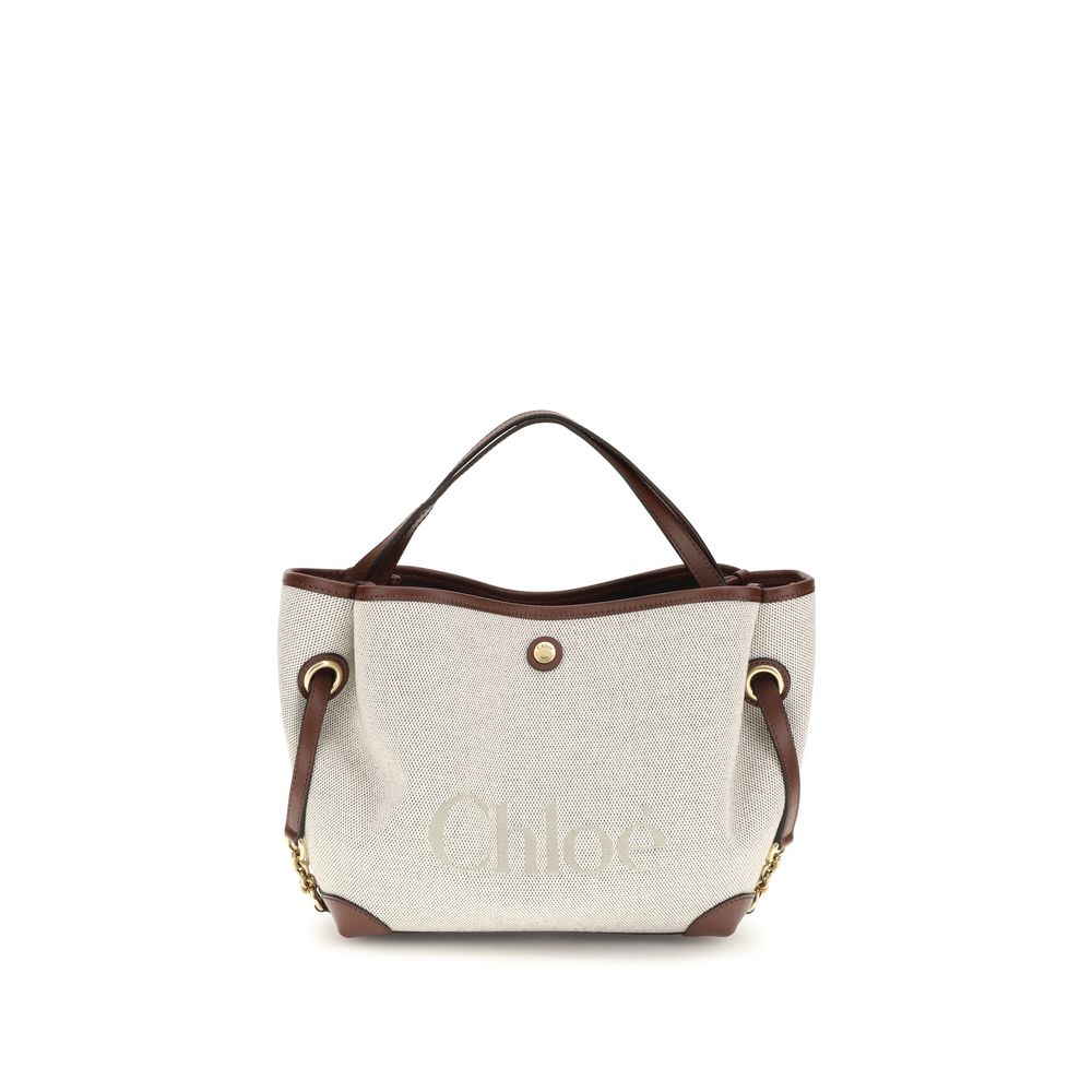 Beige Stoff-Handtasche