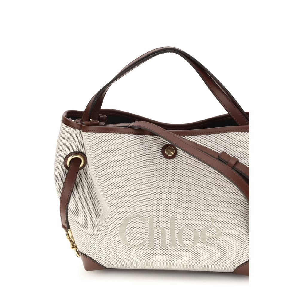 Beige Stoff-Handtasche
