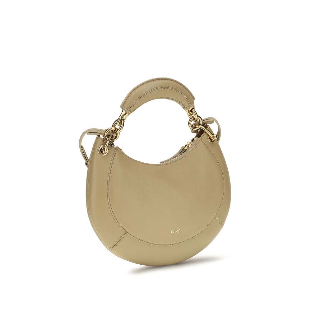 Beige Kalbsleder Bos Taurus Schultertasche