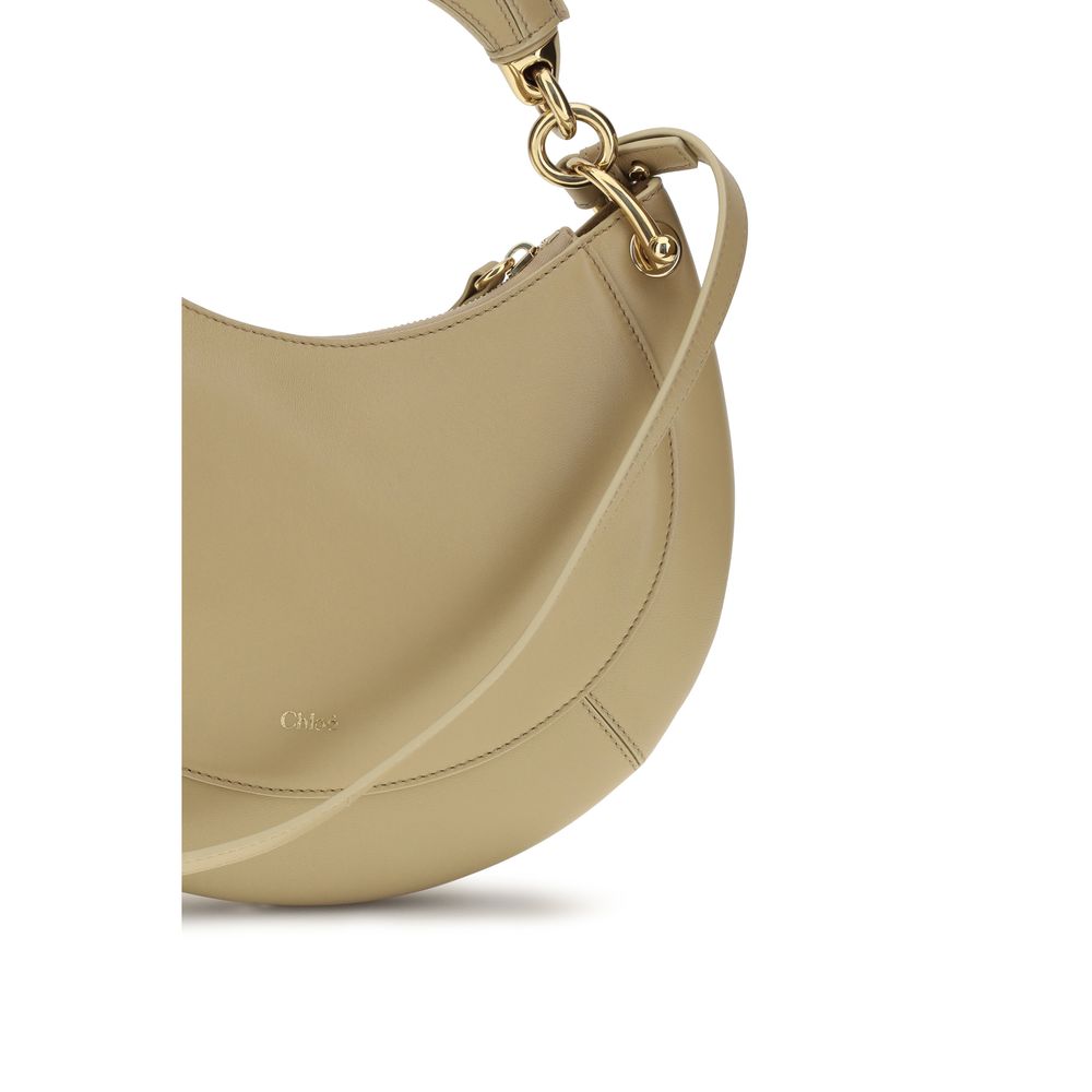 Beige Kalbsleder Bos Taurus Schultertasche