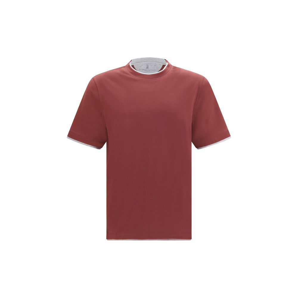 Bordeaux Baumwoll-T-Shirt
