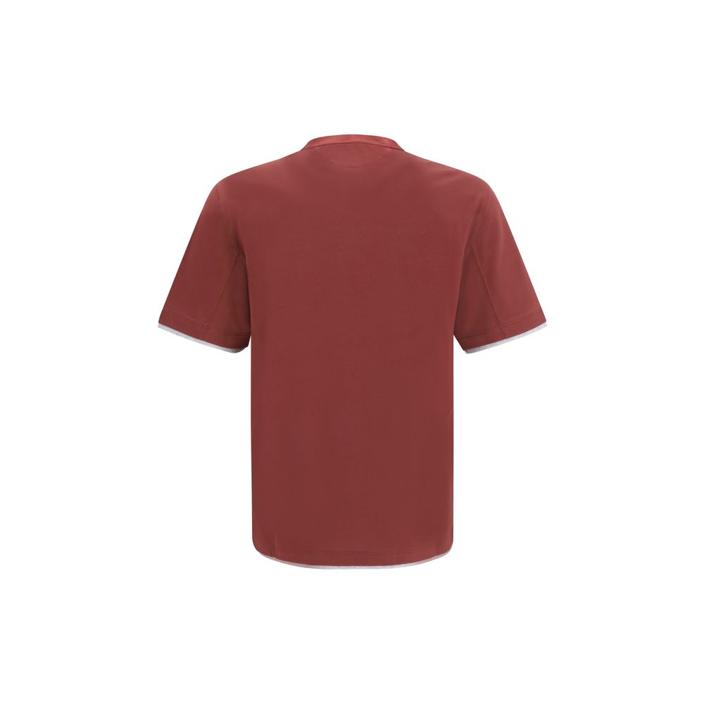 Bordeaux Baumwoll-T-Shirt