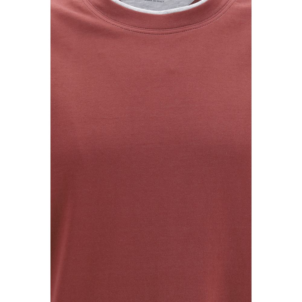 Bordeaux Baumwoll-T-Shirt