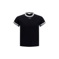 Schwarzes Baumwoll-T-Shirt