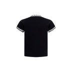 Schwarzes Baumwoll-T-Shirt