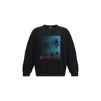 Schwarzer Baumwoll-Sweatshirt