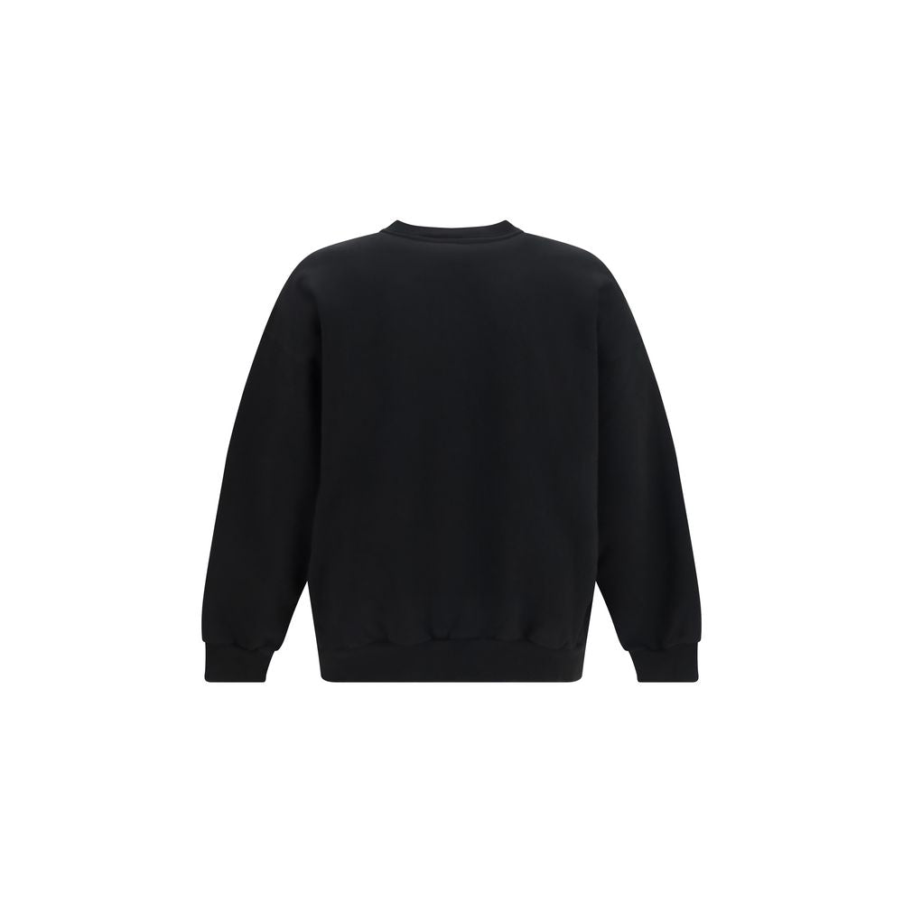 Schwarzer Baumwoll-Sweatshirt