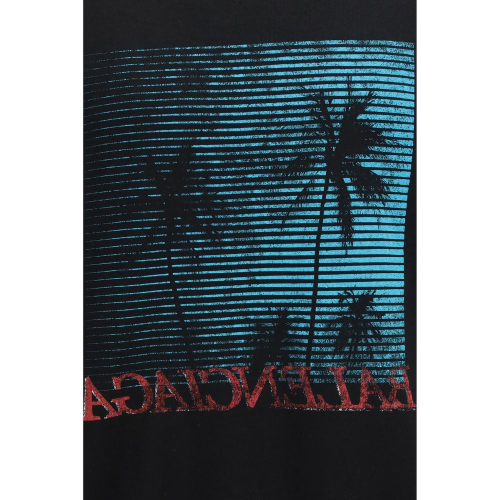 Schwarzer Baumwoll-Sweatshirt