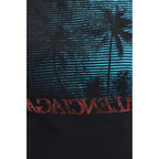 Schwarzes Baumwoll-T-Shirt