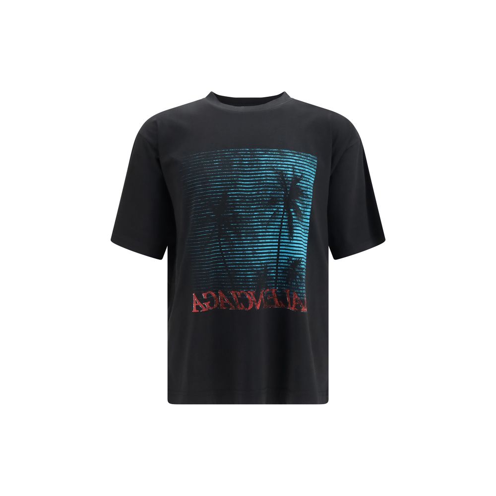 Schwarzes Baumwoll-T-Shirt