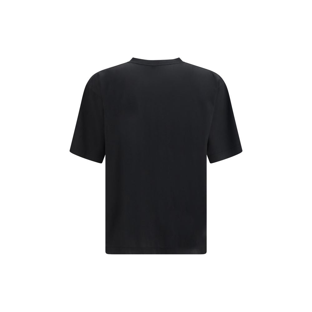 Schwarzes Baumwoll-T-Shirt