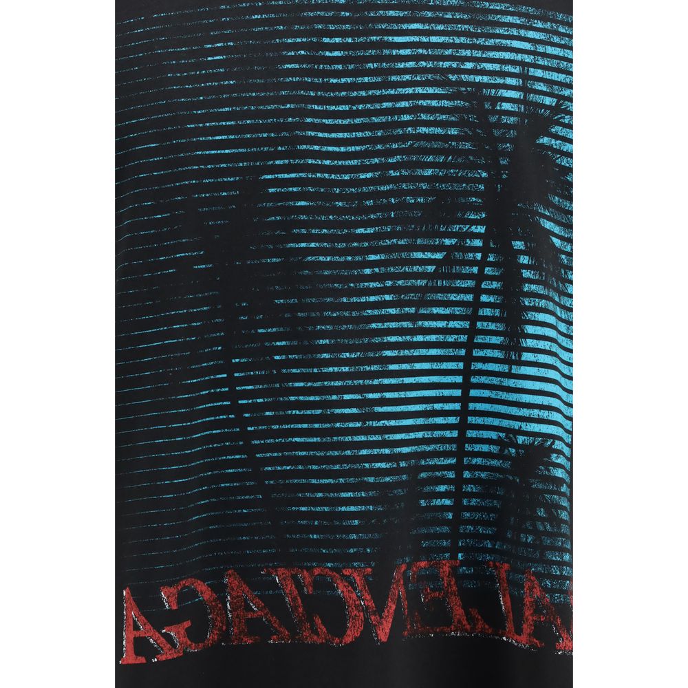 Schwarzes Baumwoll-T-Shirt