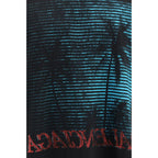 Schwarzes Baumwoll-T-Shirt