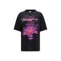 Schwarzes Baumwoll-T-Shirt