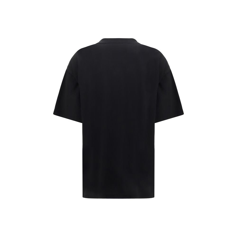 Schwarzes Baumwoll-T-Shirt
