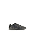 Schwarze Sneaker aus Leder 856694WZENC1080