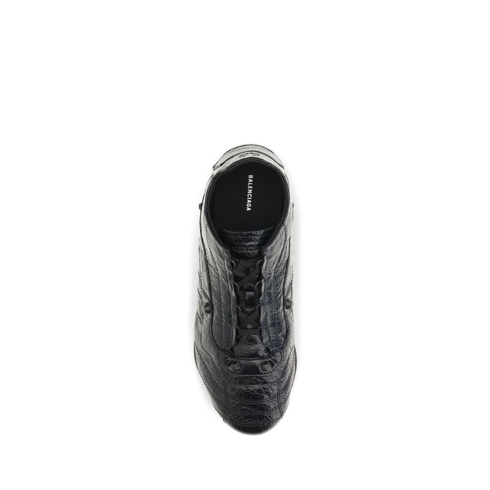 Schwarze Sneaker aus Leder 856694WZENC1080