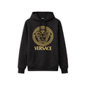 Schwarzer Baumwoll-Hoodie