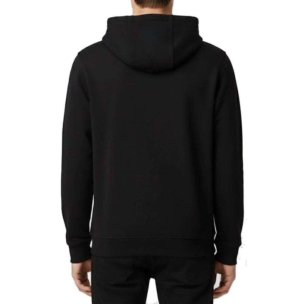 Schwarzer Baumwoll-Hoodie
