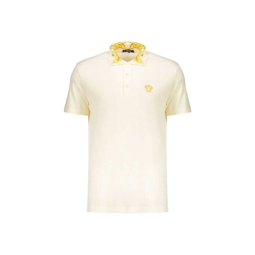 Bicolor Cotton Polo Shirt Versace