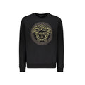 Schwarzer Baumwoll-Sweatshirt