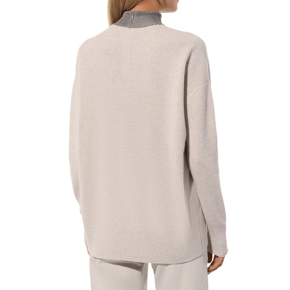 Beiger Kaschmirpullover