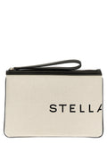 Beige Cotton Clutch Bag