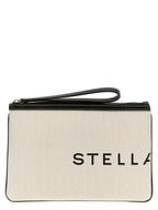 Beige Cotton Clutch Bag