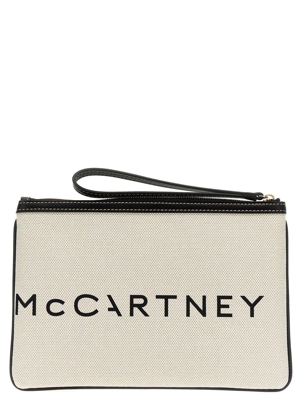Beige Cotton Clutch Bag