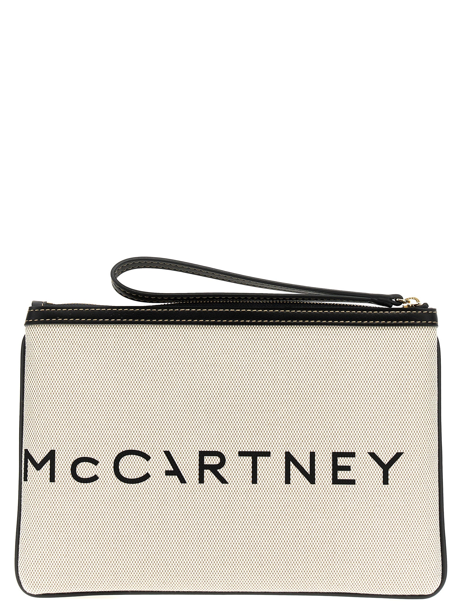 Beige Cotton Clutch Bag