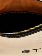 Beige Cotton Clutch Bag