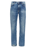 Blaue Jeans aus Baumwolle im geraden Schnitt