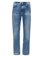 Blaue Jeans aus Baumwolle im geraden Schnitt